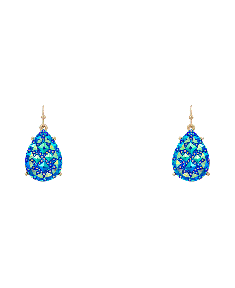Teardrop Ice Epoxy Earring - 1.2"