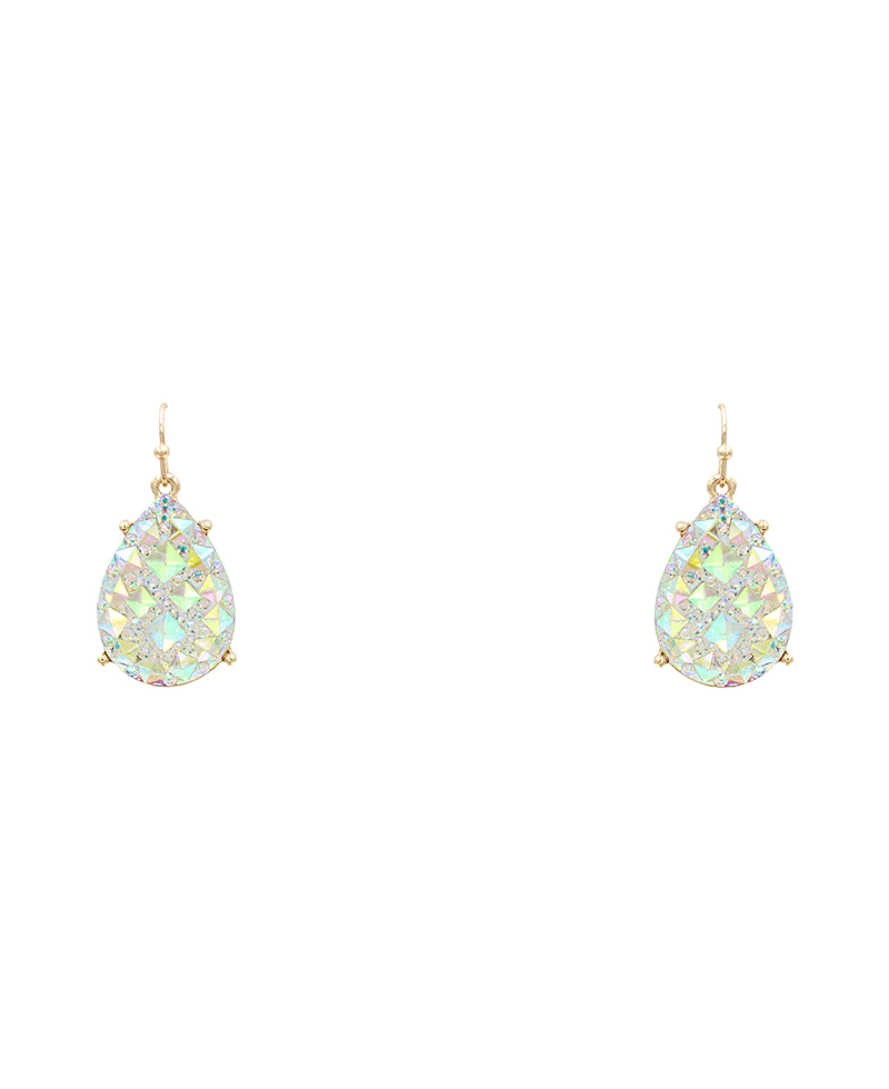 Teardrop Ice Epoxy Earring - 1.2"