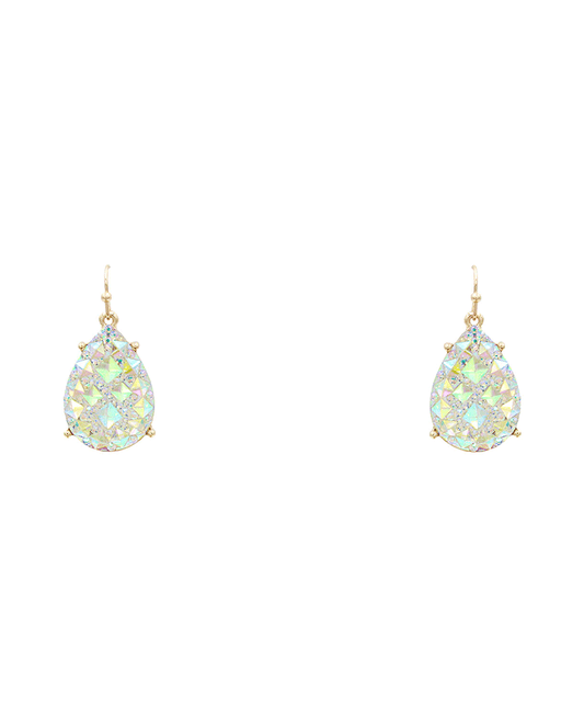Teardrop Ice Epoxy Earring - 1.2"