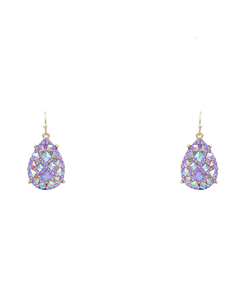 Teardrop Ice Epoxy Earring - 1.2"