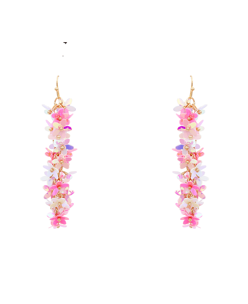 Flower Sequin Earring - 3.0"
