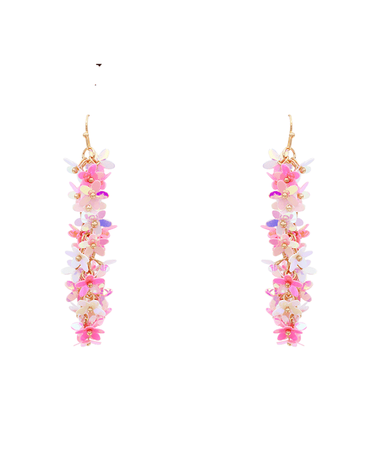 Flower Sequin Earring - 3.0"