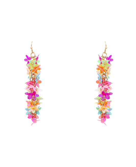 Flower Sequin Earring - 3.0"