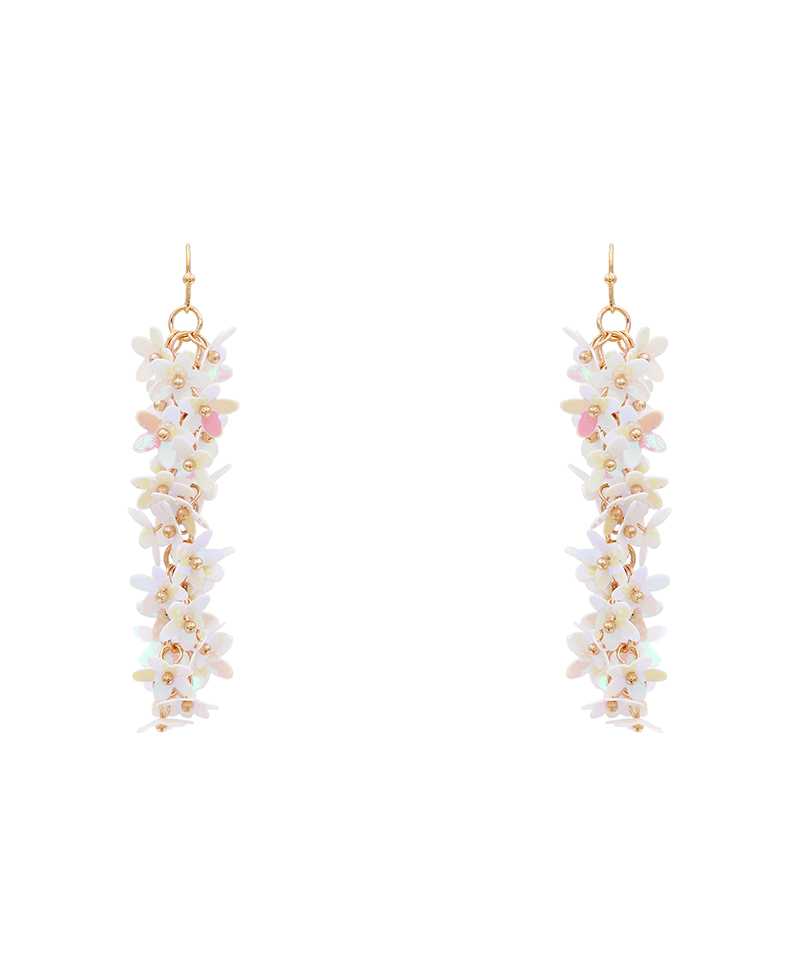 Flower Sequin Earring - 3.0"