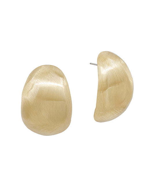 25mm Volumed Round Satin Post Earring