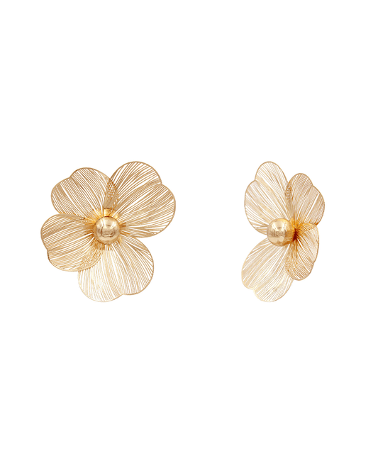 Flower Filigree Post Earring - 2.0"