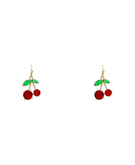 CZ Cherry Earring - 1.2"