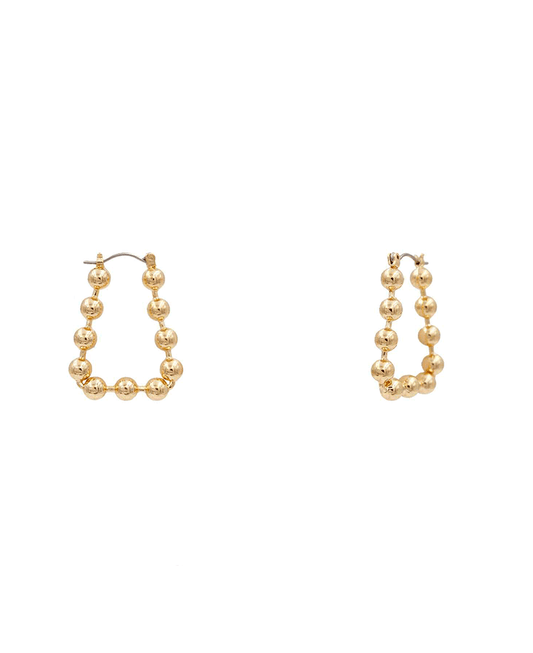 Ball Chain Hoop Earring - 1.25"