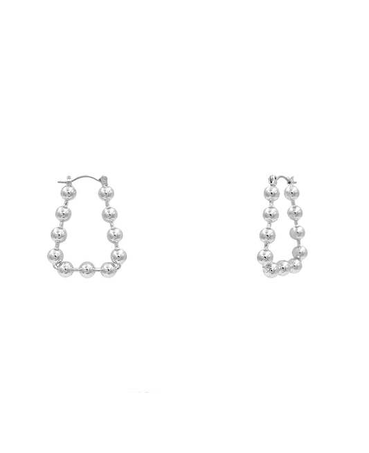 Ball Chain Hoop Earring - 1.25"