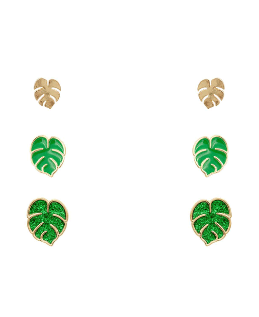 Monstera & Sand Sticker 3 Set Earring
