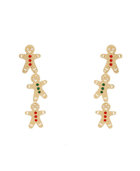 Ginger Cookie 3 Drop Earring - 2.9"