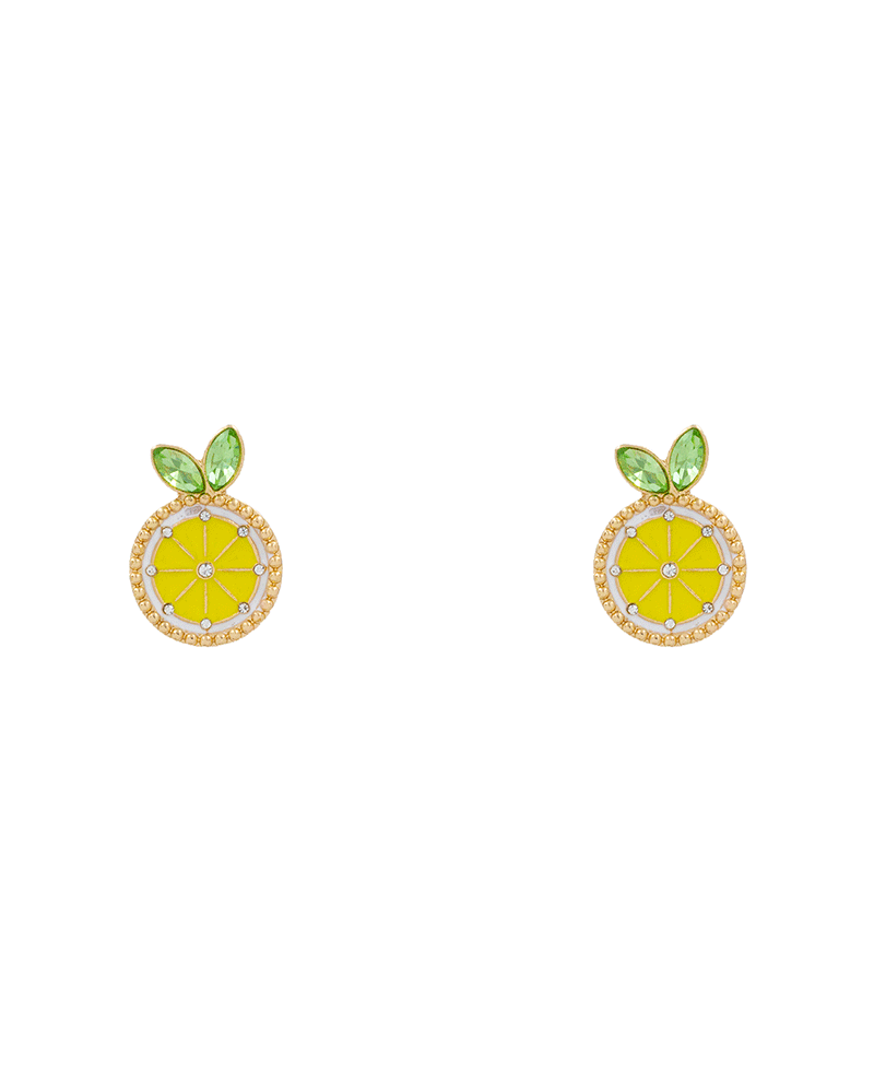Fruit Enamel w/ Stone Hypo Post Earring