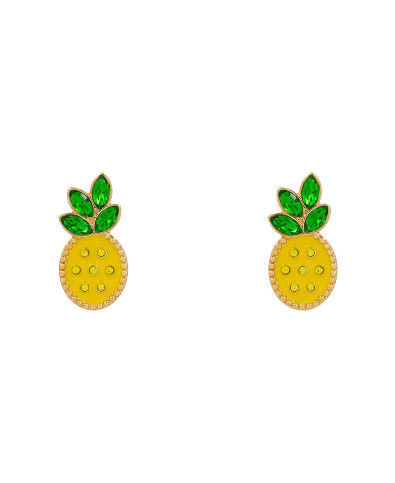 Fruit Enamel w/ Stone Hypo Post Earring