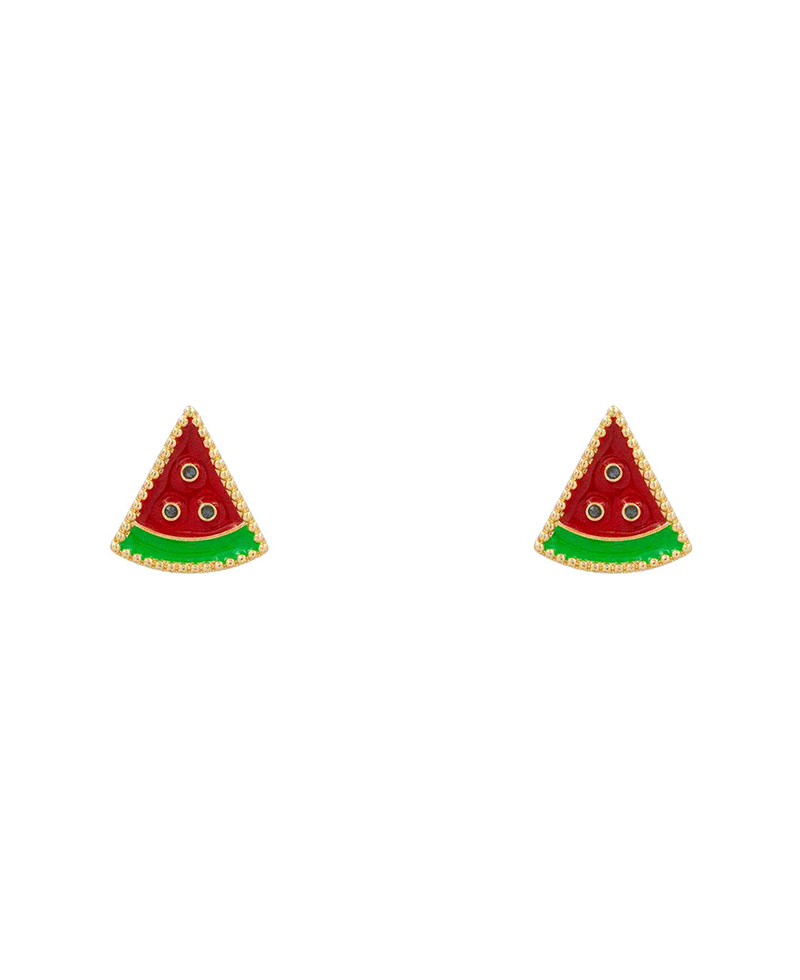 Fruit Enamel w/ Stone Hypo Post Earring