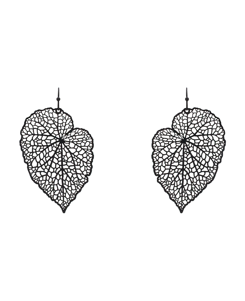 Leaf Filigree Earring - 2.4"