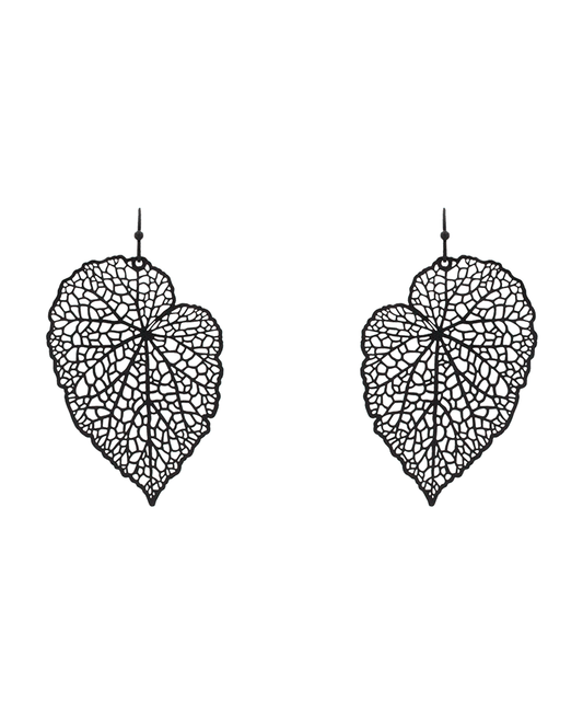 Leaf Filigree Earring - 2.4"