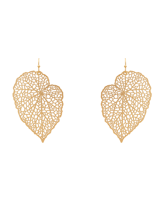 Leaf Filigree Earring - 2.4"