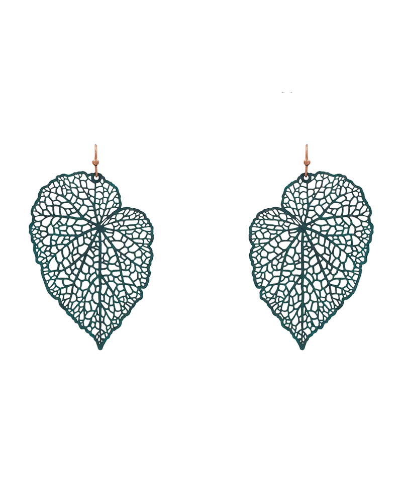 Leaf Filigree Earring - 2.4"