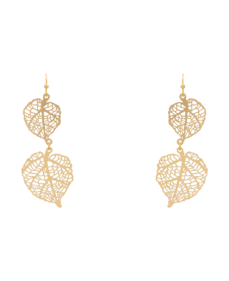 Small Leaf Filigree Drop Earring - 2.5"