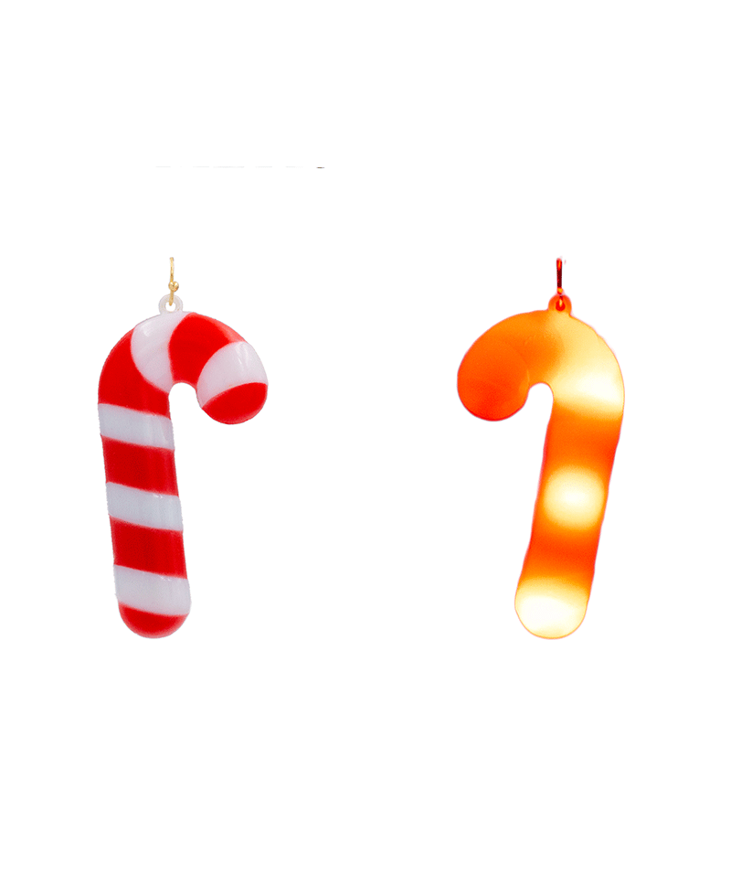 Candy Cane Light Up Earring - 2.5"