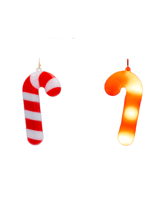 Candy Cane Light Up Earring - 2.5"