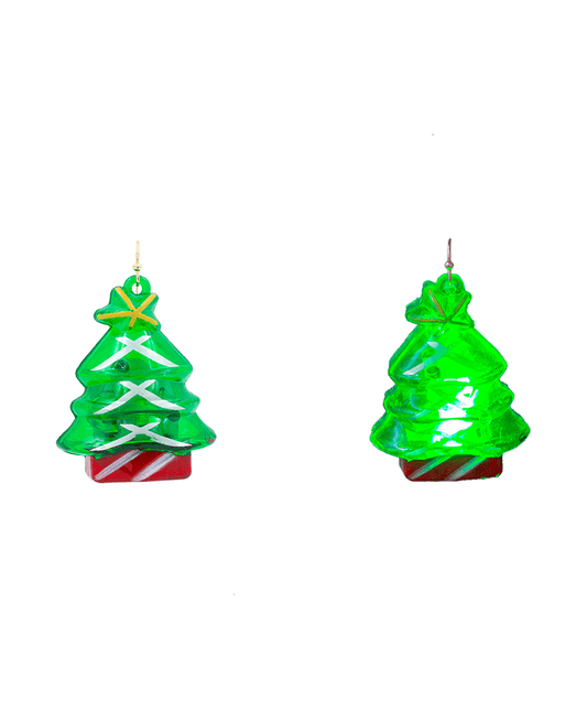 Christmas Tree Light Up Earring - 2.0"