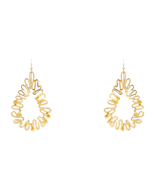Line Teardrop Earring - 2.0"
