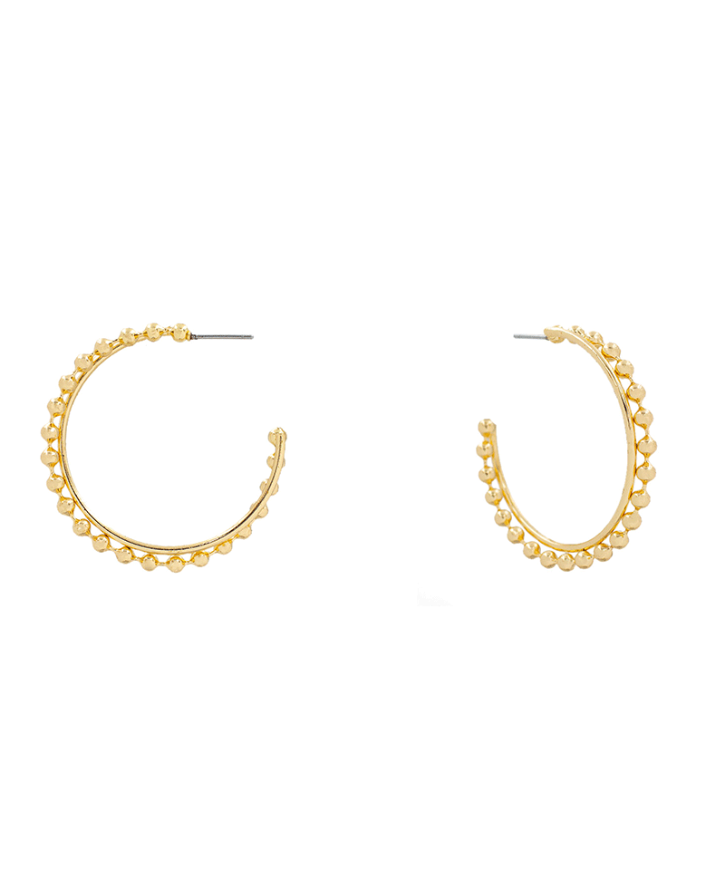 Texture Hoop Earring - 1.5"