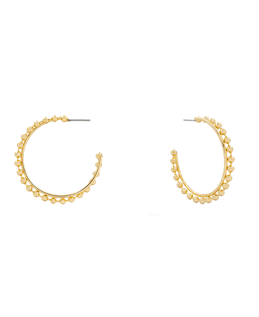 Texture Hoop Earring - 1.5"