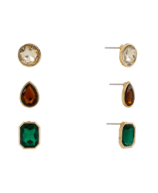 Christmas Mixed Stone Hypo 3 Set Earring