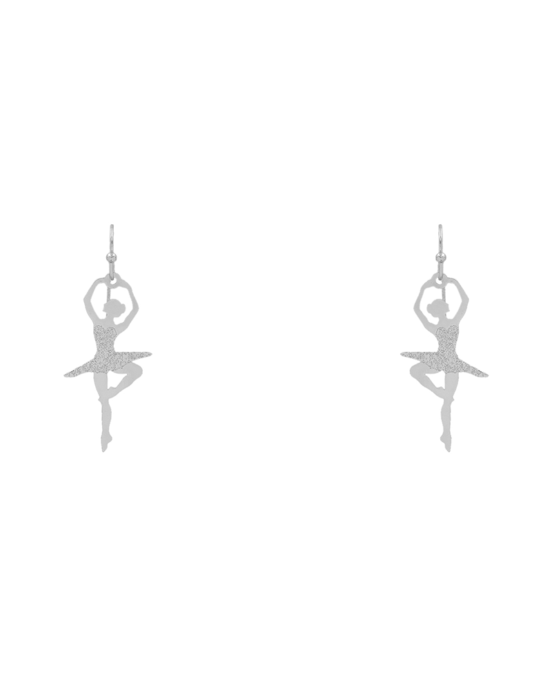 Ballerina Brass Earring - 1.7"