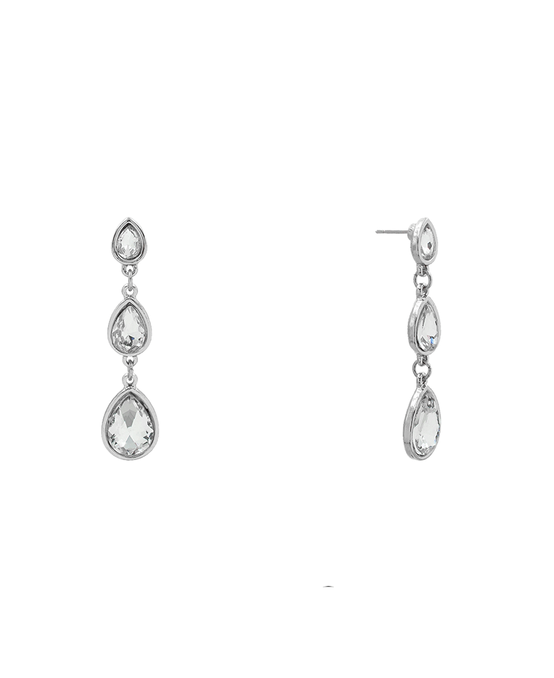 Teardrop Stone 3 Drop Hypo Earring - 2.1"