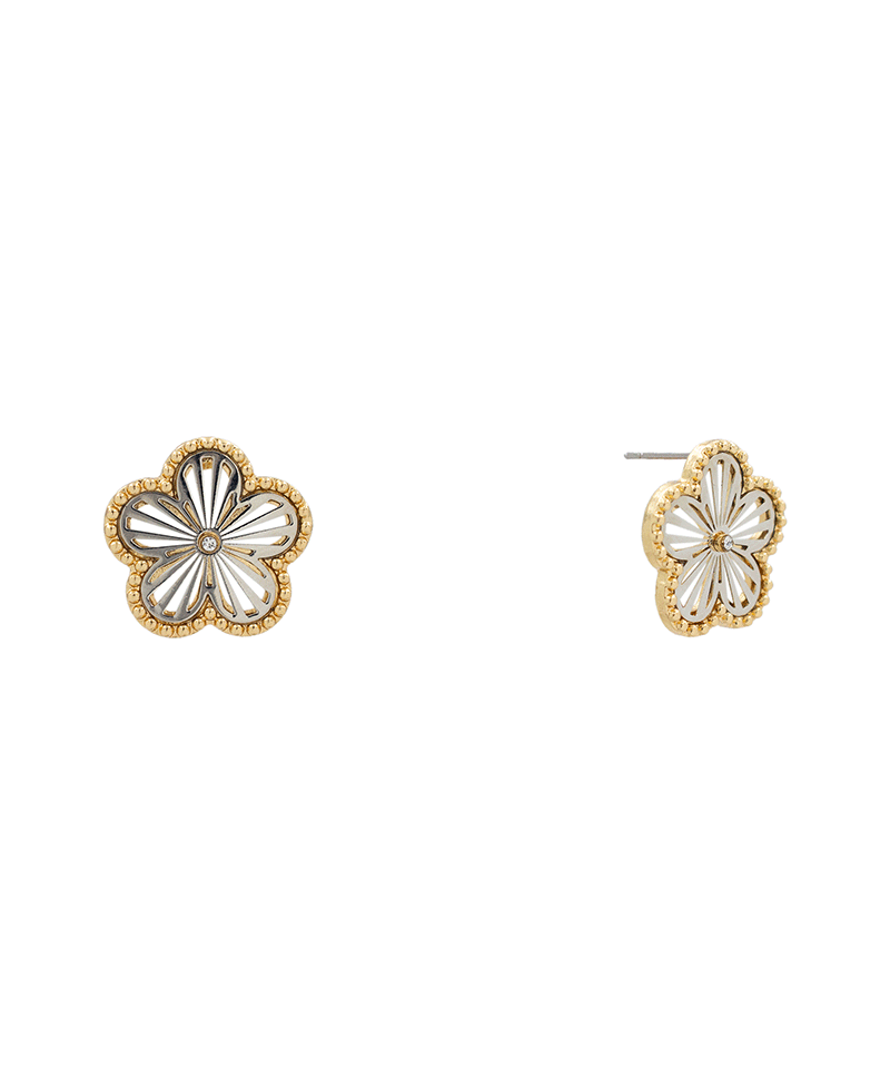 Flower Filigree Hypo Stud Earring - 0.7"