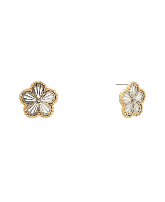 Flower Filigree Hypo Stud Earring - 0.7"