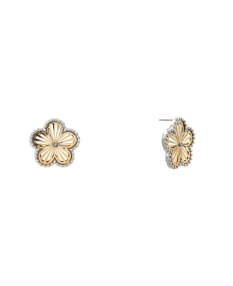 Flower Filigree Hypo Stud Earring - 0.7"
