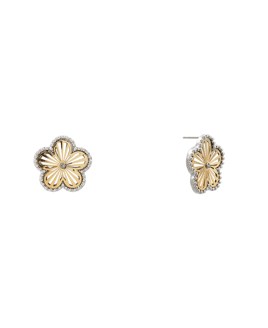 Flower Filigree Hypo Stud Earring - 0.7"