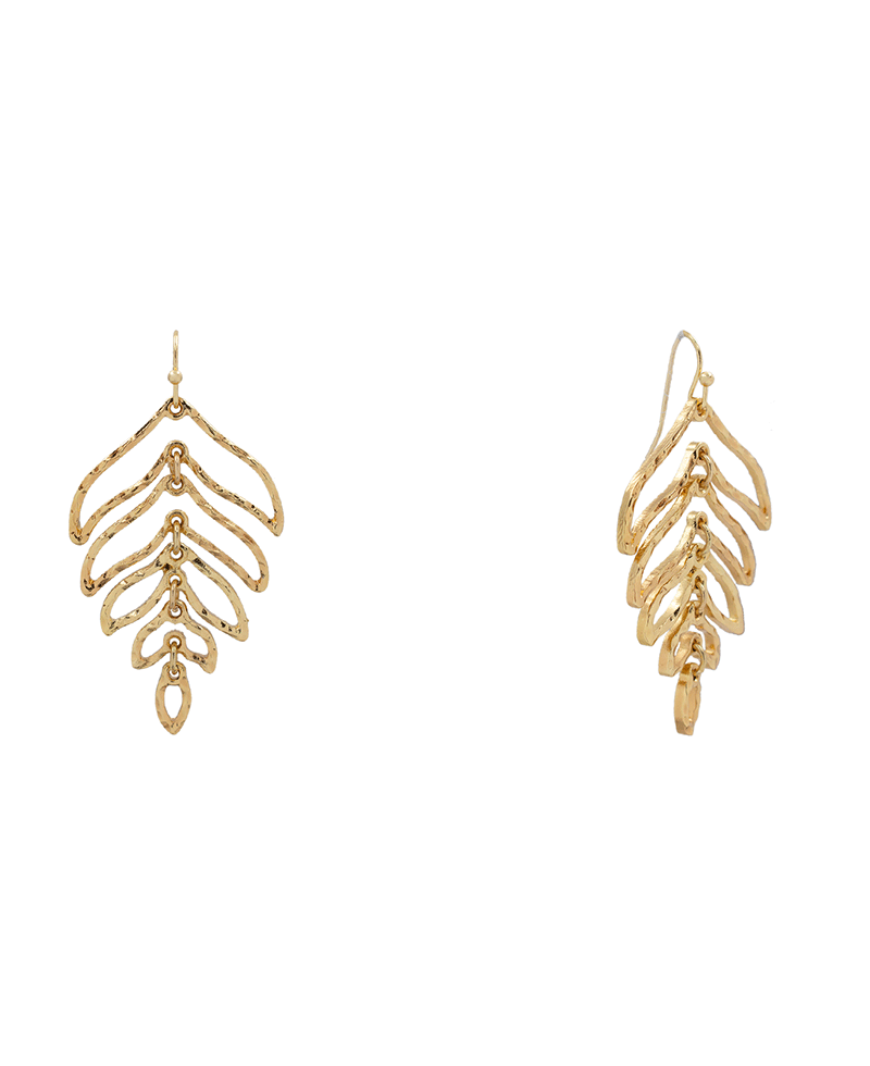 Leaf Statement Earring - 2.0"