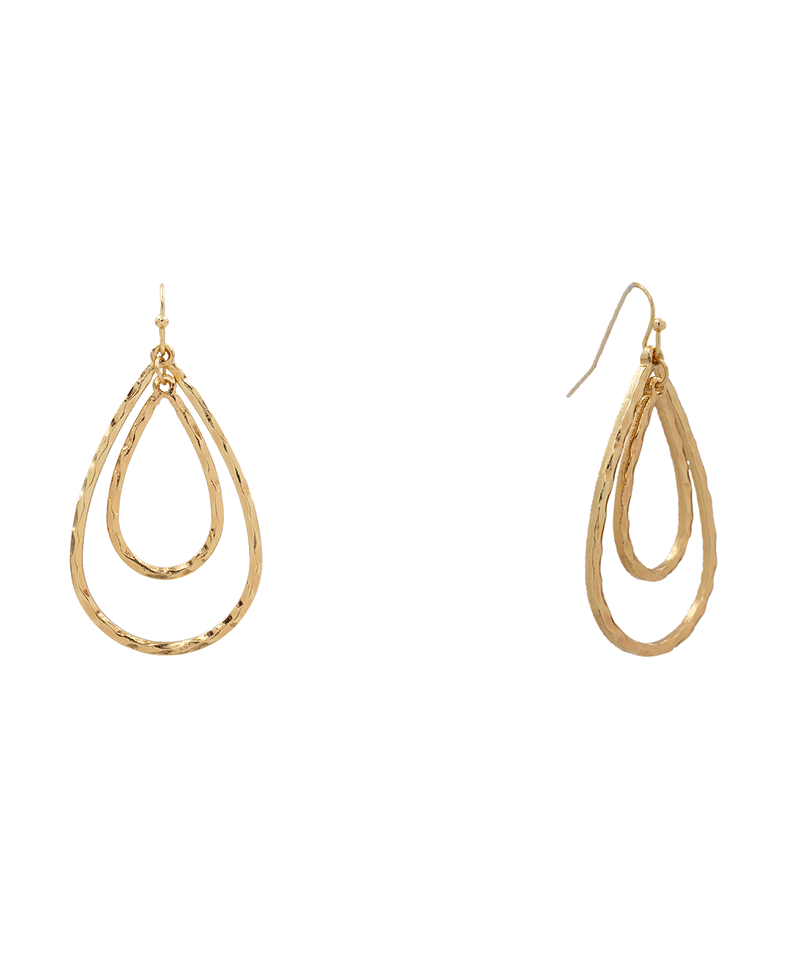 Double Teardrop Earring - 2.0"