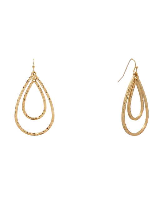 Double Teardrop Earring - 2.0"
