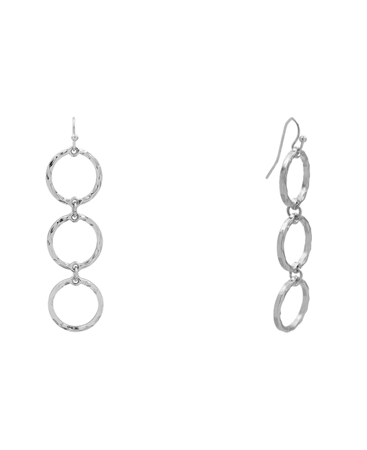 Circle Hypo 3 Drop Earring - 2.5"