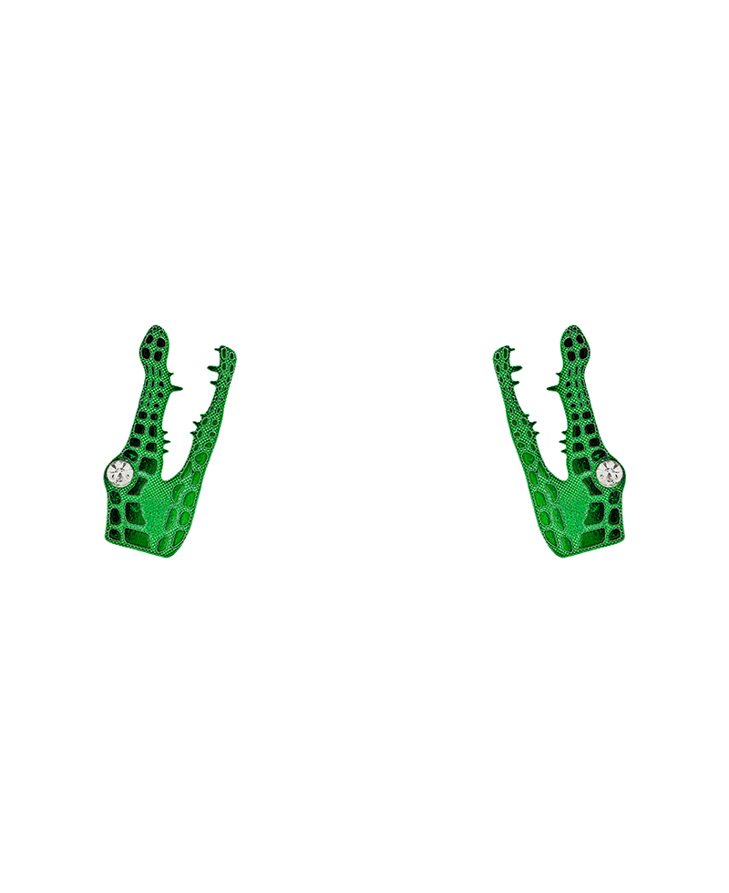 Alligator Head Hypo Earring - 1.4"