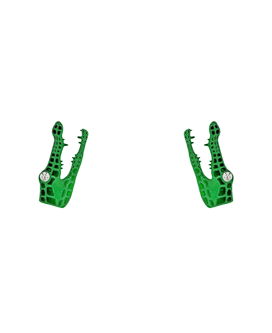 Alligator Head Hypo Earring - 1.4"