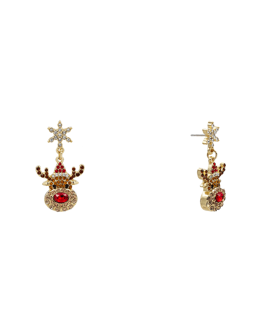 Christmas Characters Pave Earring - 1.5"