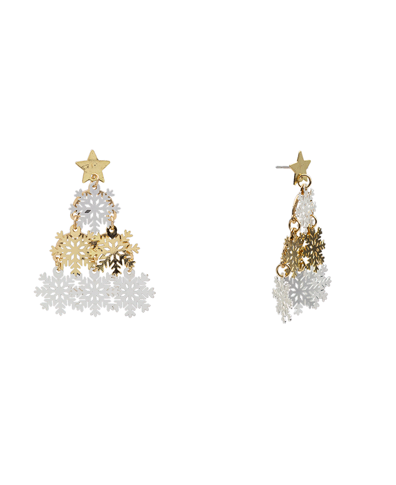 Snowflake Filigree Chandelier Earring - 1.9"