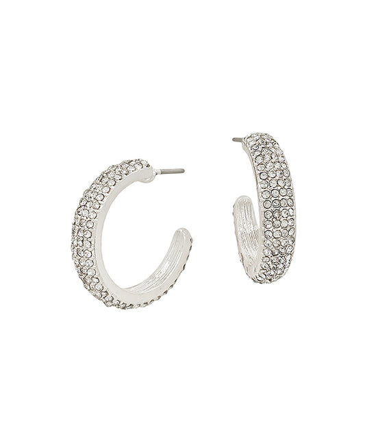 Small Pave Hoop Earring
