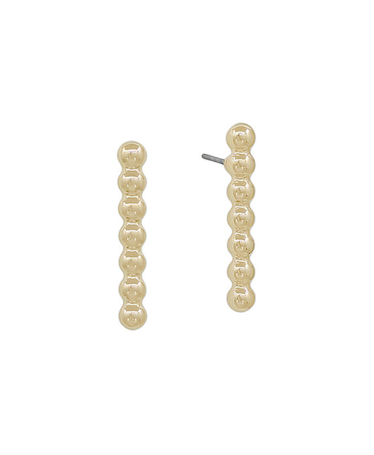 Dot Metal Bar Post Earring