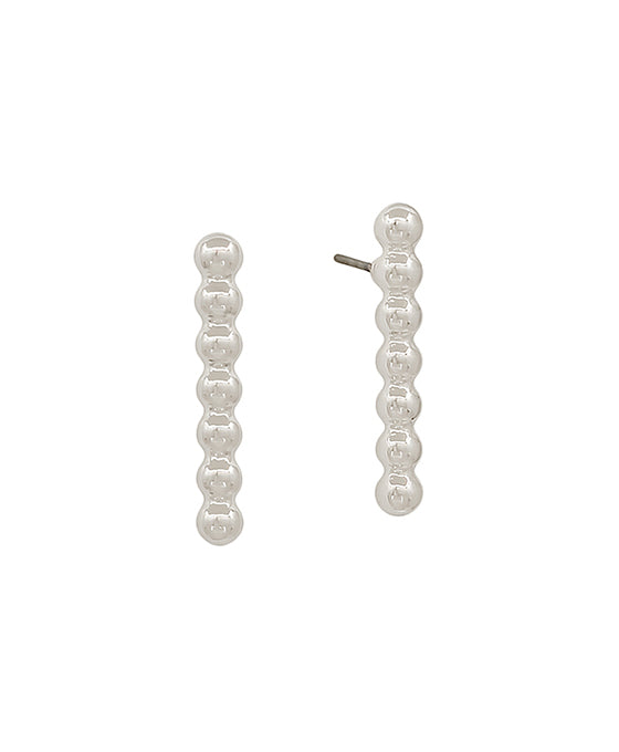 Dot Metal Bar Post Earring