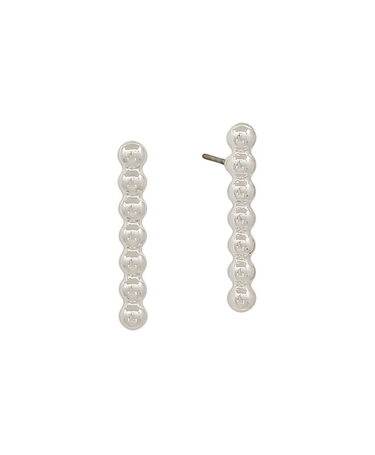 Dot Metal Bar Post Earring