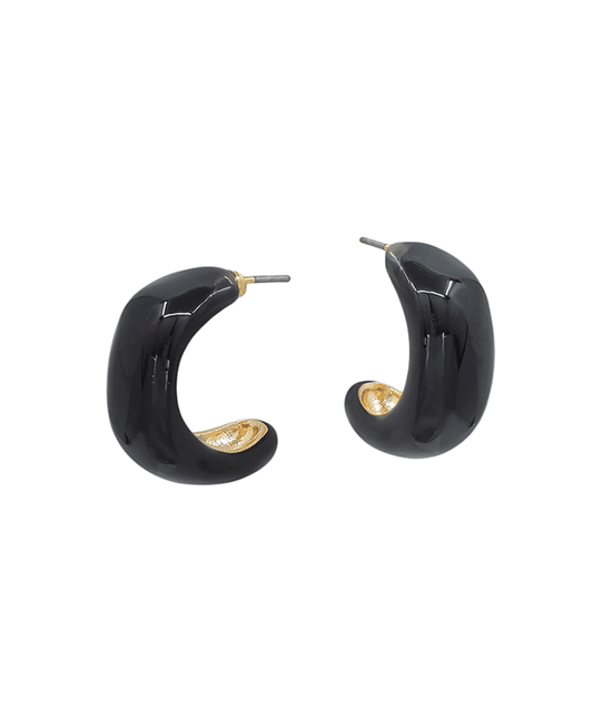 Epoxy Color Coat Metal Hoop Earring