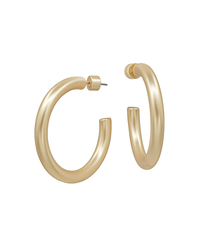 5mm Width Volumed Hoop Earring